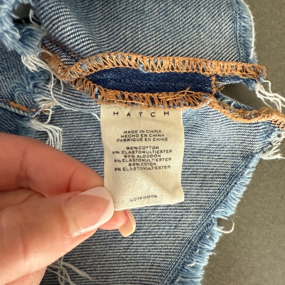 HATCH The Cut Off Denim Maternity Shorts - Picture 14 of 16